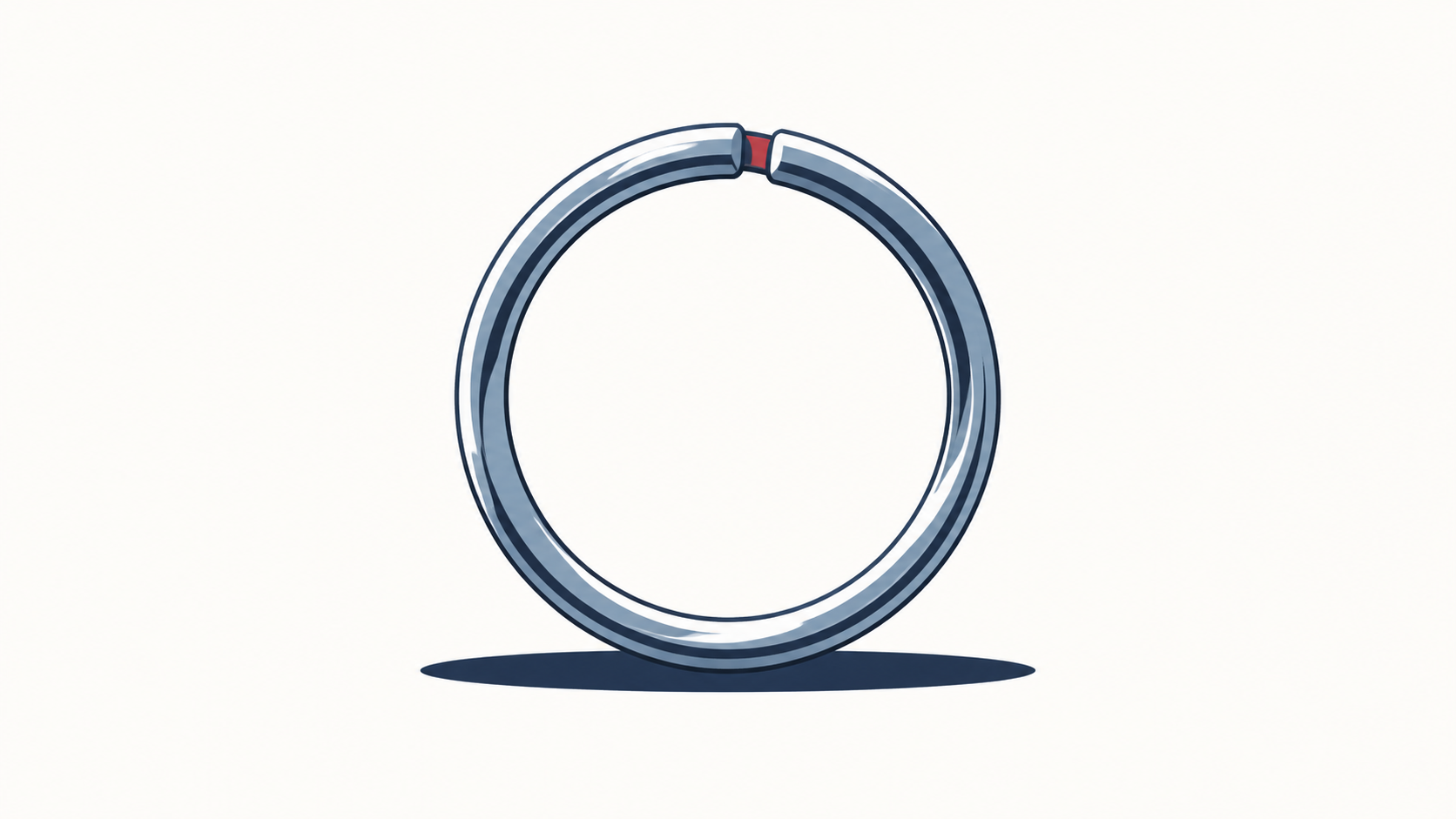 Illustration of an empty key ring